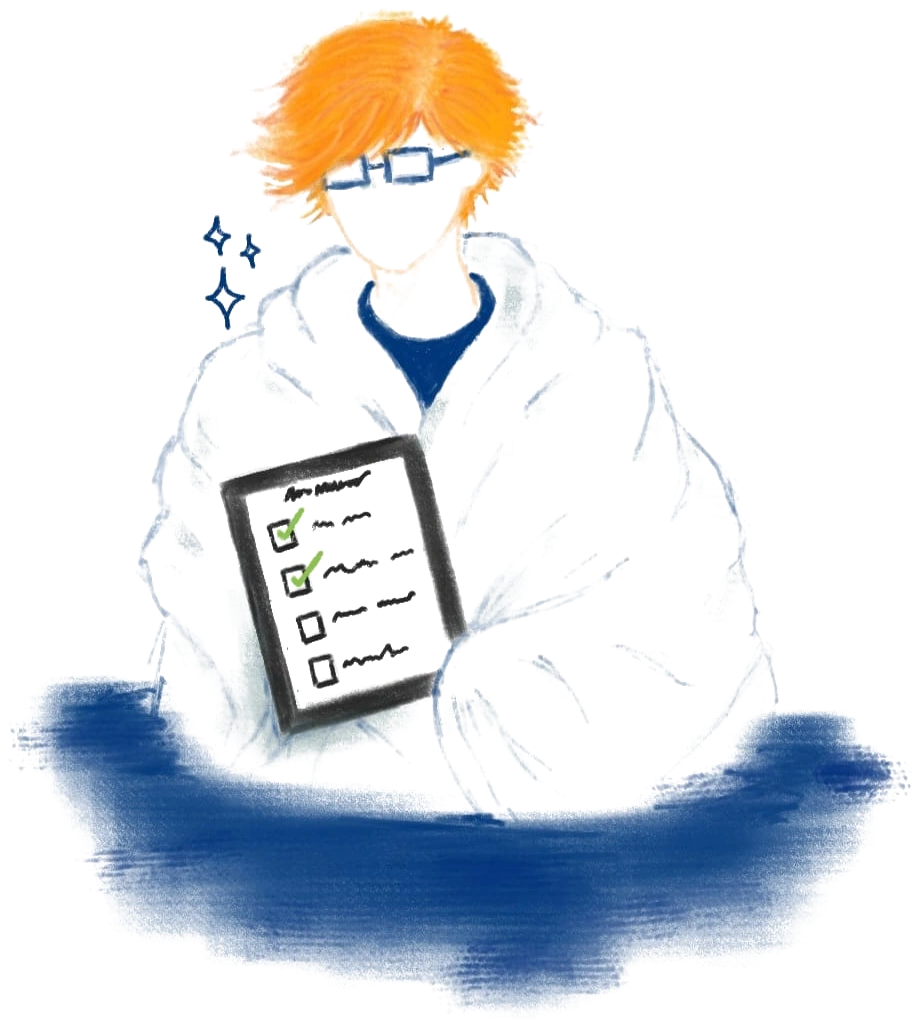 Início 3 Ilustração de uma pessoa a rever uma lista de verificação para criar um site